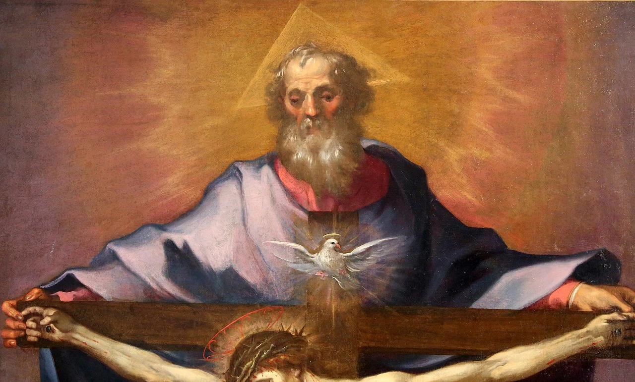 Trinità con san Pietro e san Bernardino Tolomei - dettaglio